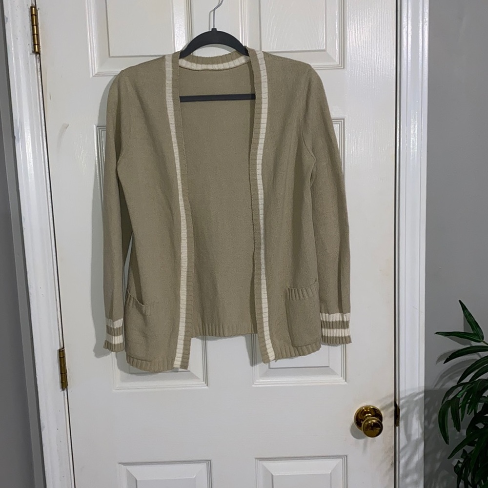 Beige colored cardigan